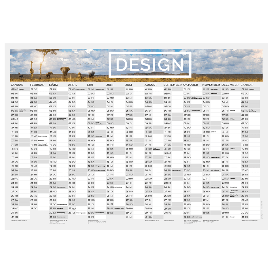 Organiseur Annuel Grand Format - Roussay