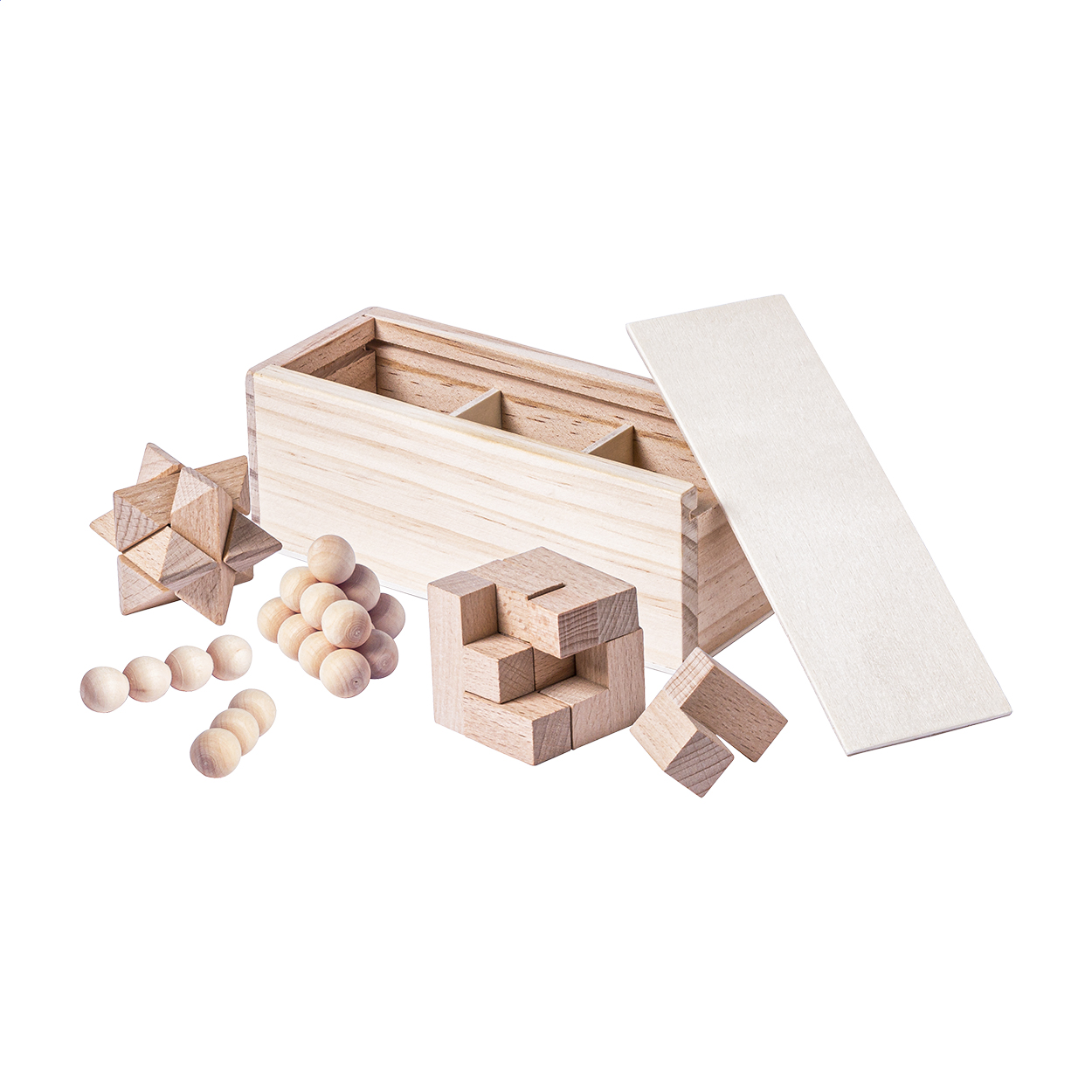 Magisches Holzpuzzle-Set - Elze bedrucken mit Logo
