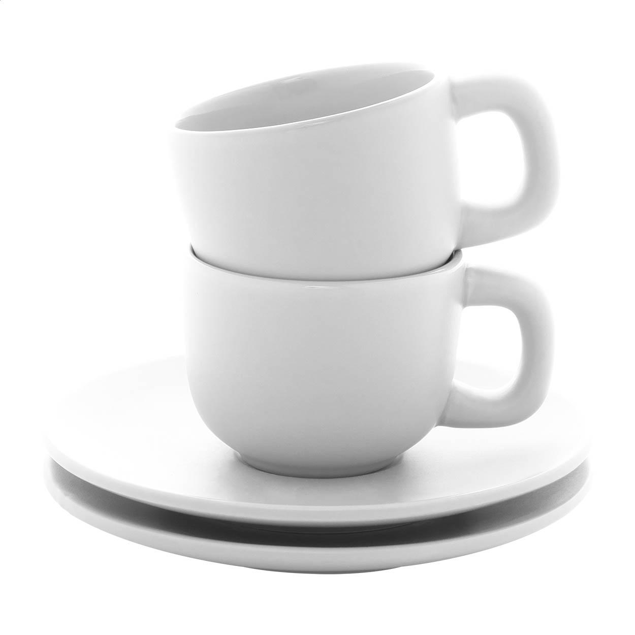 Set de 2 tasses à espresso Caturra en céramique avec soucoupes