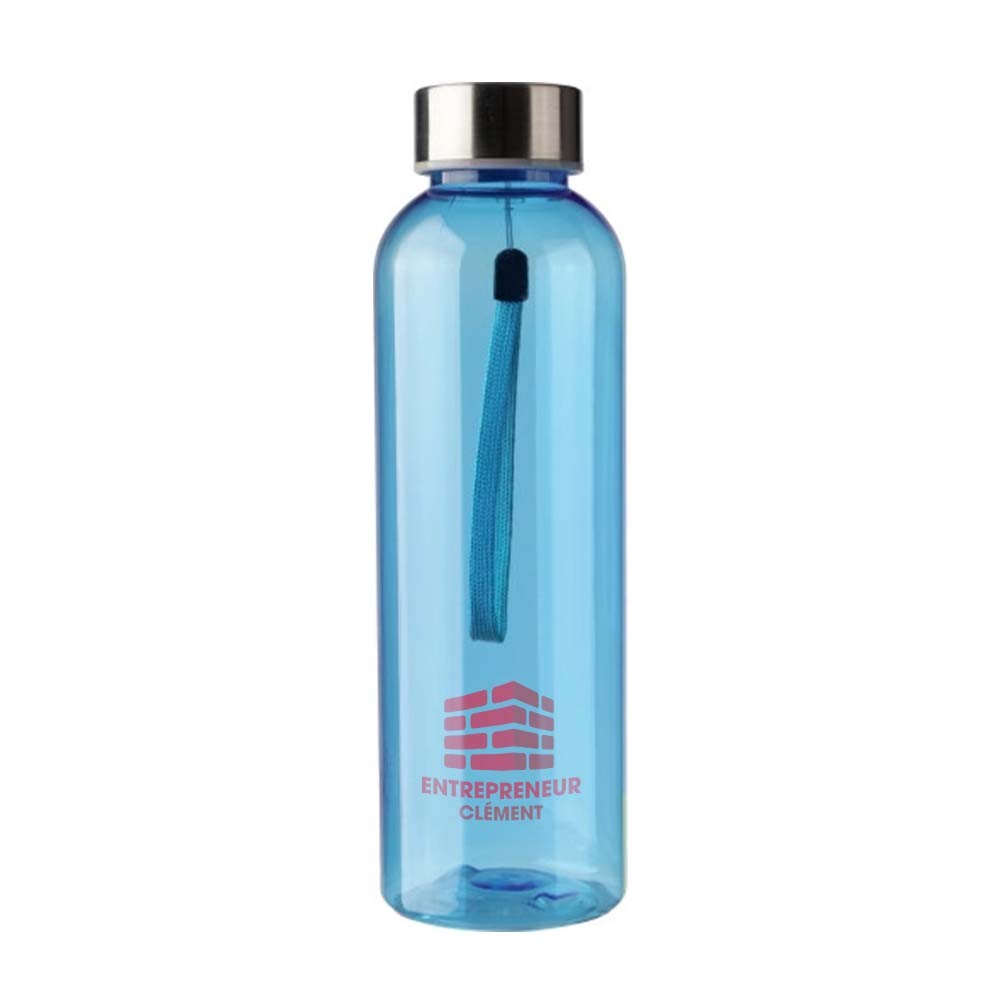 Bouteille de Boisson rPET (500ml) avec Couvercle en Acier Inoxydable - Limogne-en-Quercy imprimé avec logo