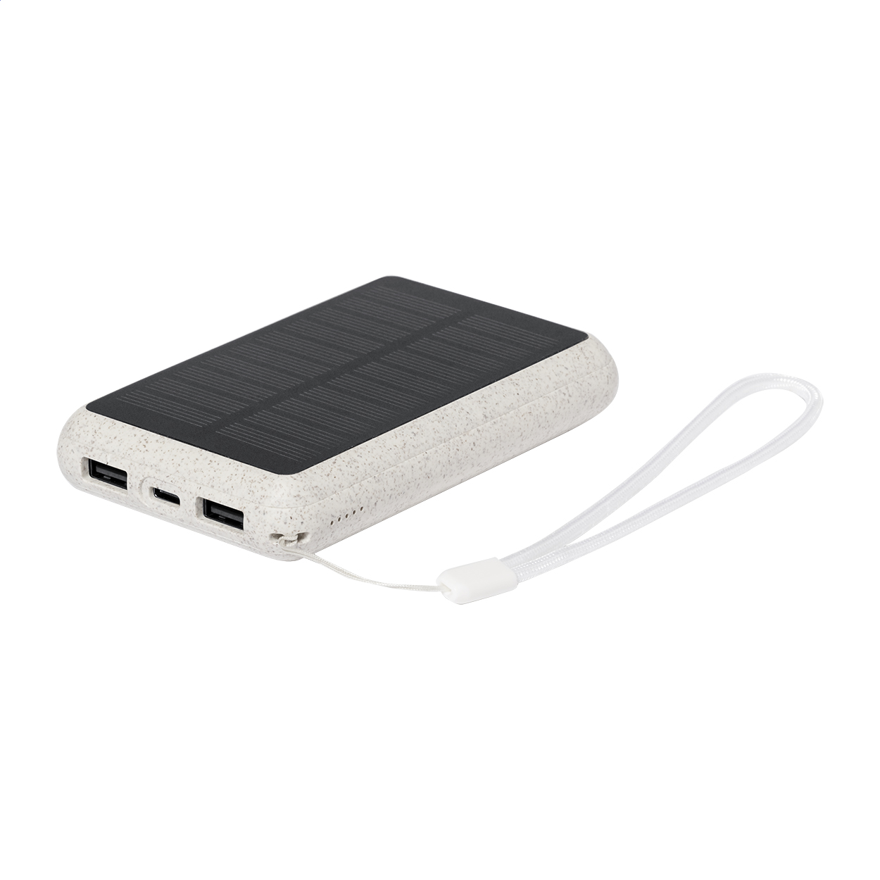 Batterie externe Surum personnalisée en paille de blé écologique, 5000 mAh