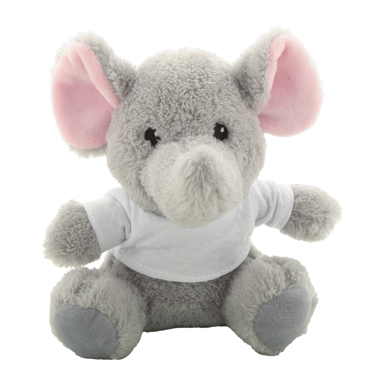 Éléphant en peluche recyclé avec T-shirt personnalisable - Coucy