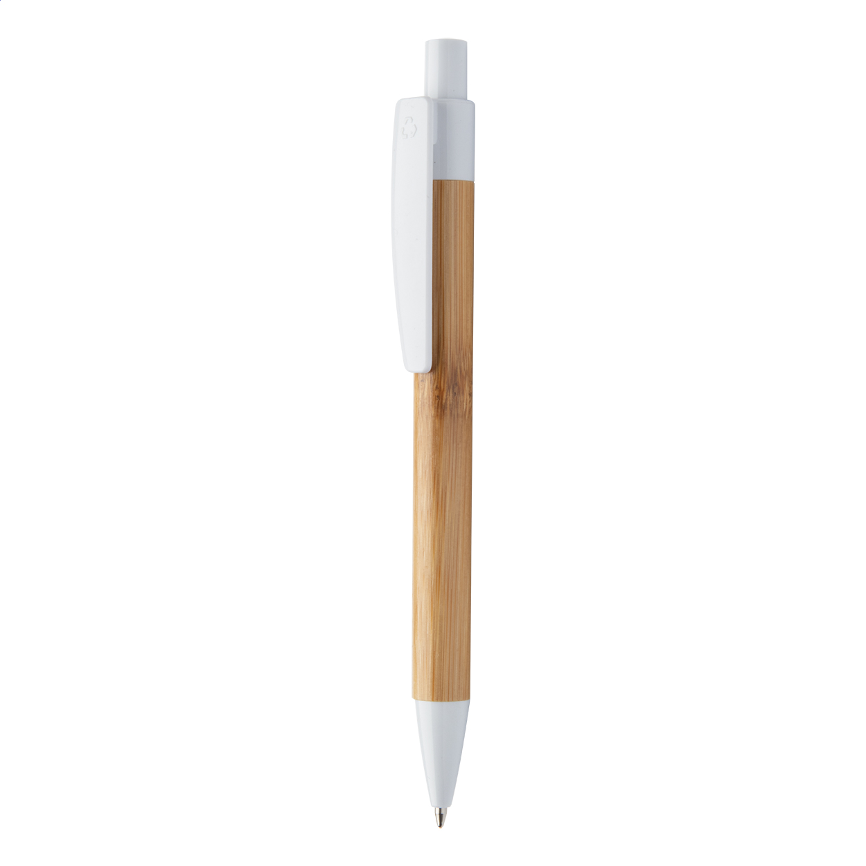 Stylo à bille Colothic personnalisé en bambou avec clip coloré imprimé avec logo