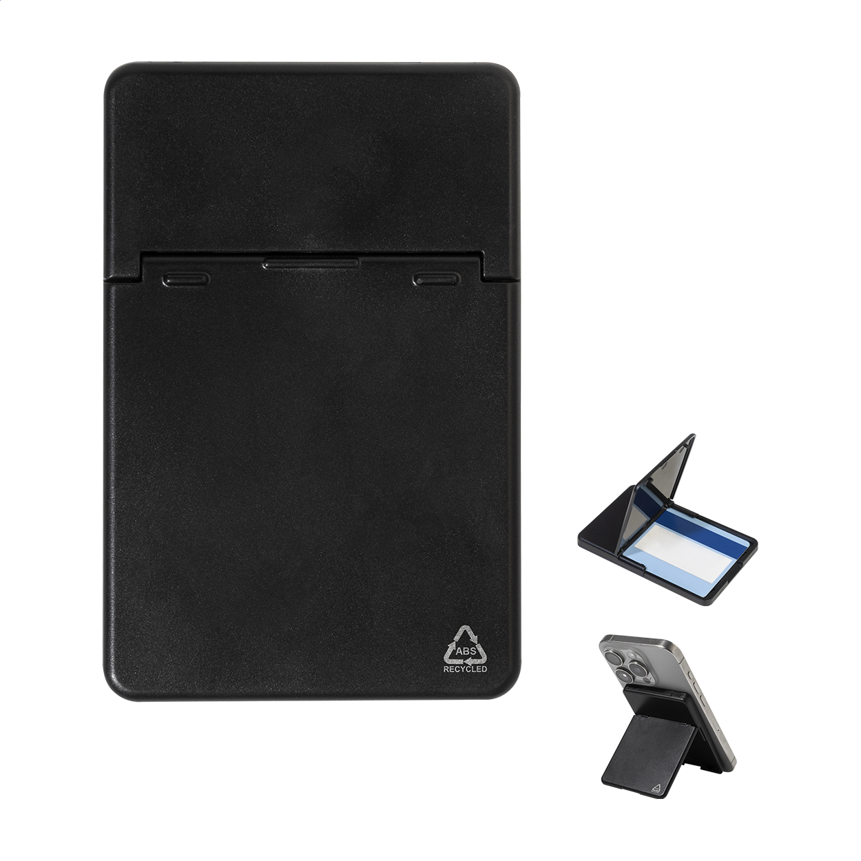 Porte-cartes magnétique SafeSnap anti-RFID en ABS recyclé avec logo