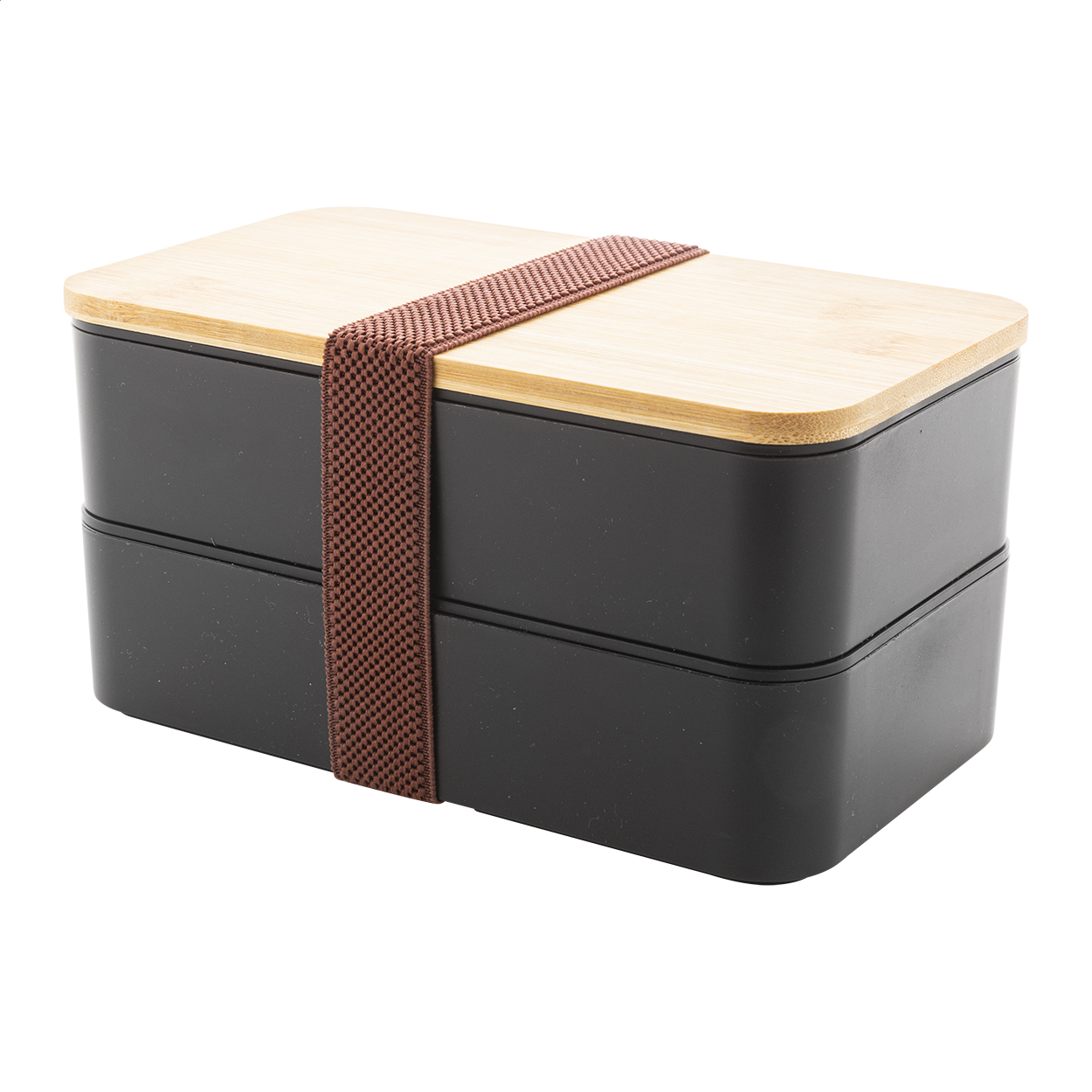 Lunch box Satay personnalisée en PP avec couverts et couvercle bambou