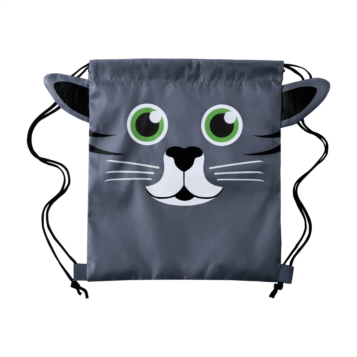 Drafax Kinder-Turnbeutel mit Tiermotiv aus 210T Polyester mit Logo
