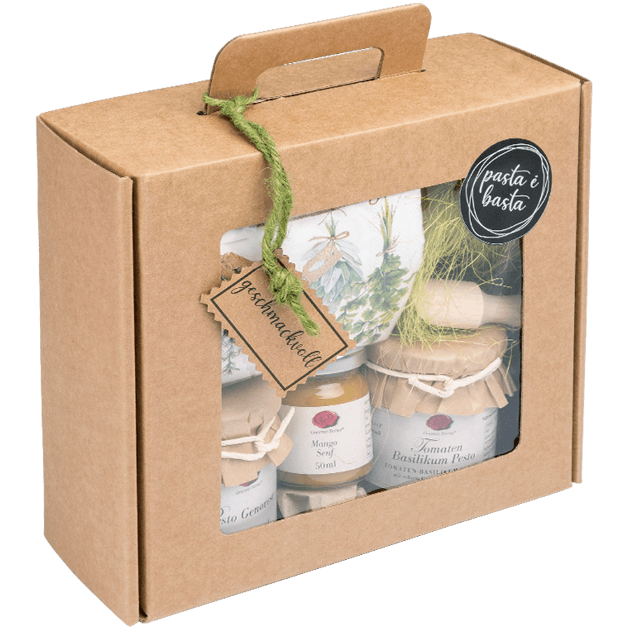 Coffret Gourmet Pesto Vert/Rouge avec Carte de Voeux Personnalisée - Bissières