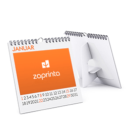 Calendriers de bureau avec reliure Wire-O et support dorsal - Carré 14,8 x 14,8 cm