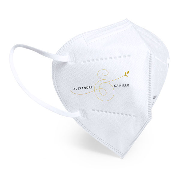 Masque personnalisé de mariage jetable de type FFP2 - Makena