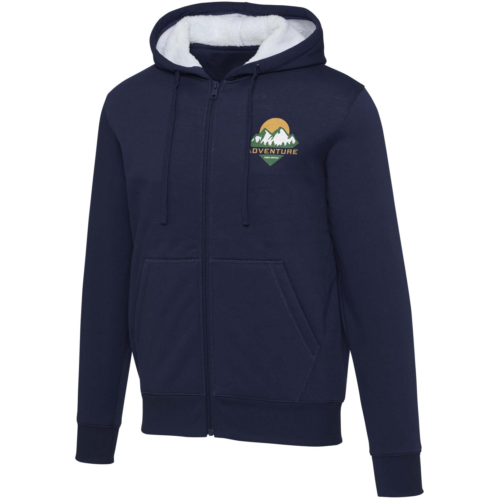 Sherpa-Vollreißverschluss-Hoodie - Schwarzenbach am Wald bedrucken mit Logo
