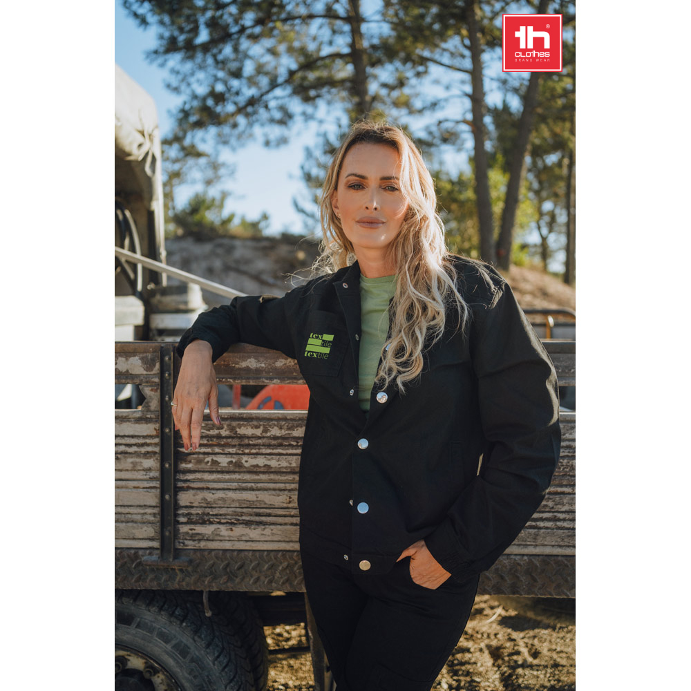 Veste à boutons-pression en mélange de coton