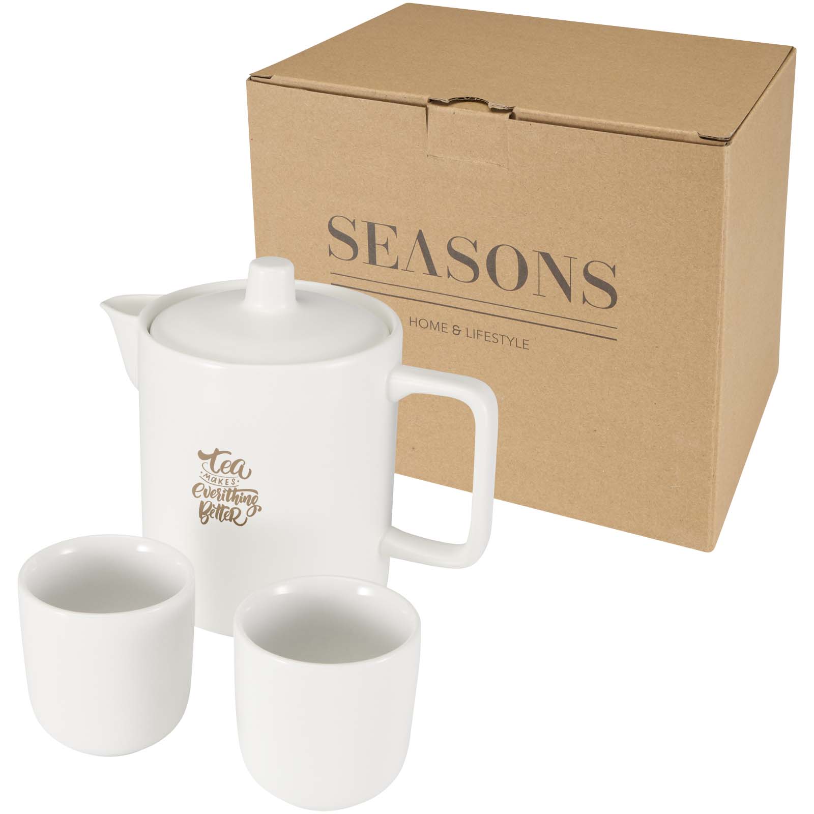 Ensemble de Théière et Tasses Élégant - Ham imprimé avec logo