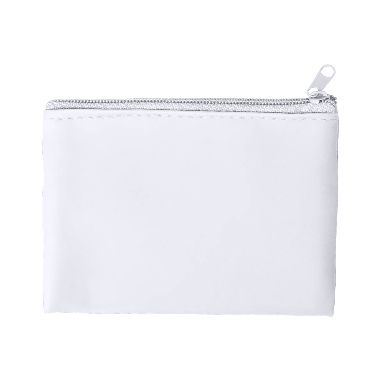 Porte-monnaie zippé Balboa personnalisé en microfibre avec porte-clés imprimé avec logo