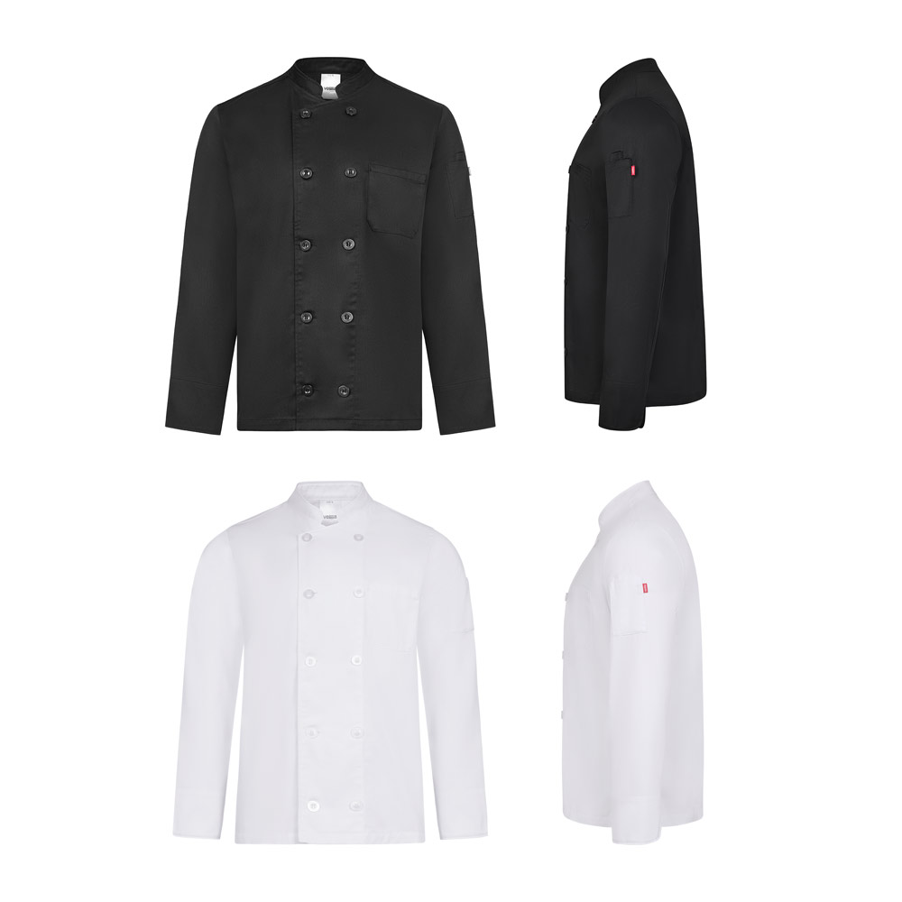 VL BACO. Kochjacke mit langen Ärmeln (190 g/m²)