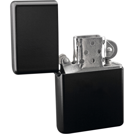 Briquet Essence Style Américain Noir Mat Refillable - Le Bleymard