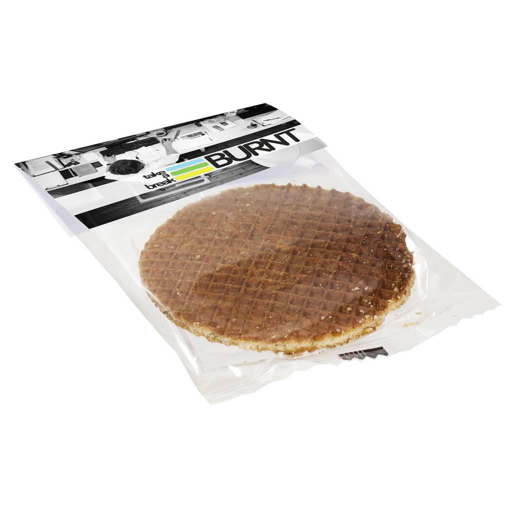 Stroopwafel avec carte d'accompagnement imprimé avec logo
