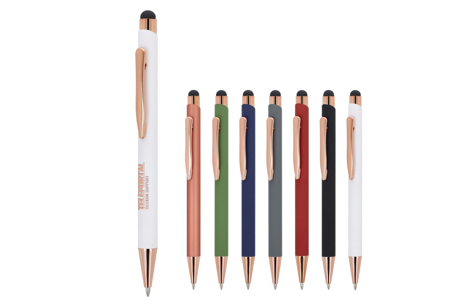 Stylo Chic Rose Recyclé - Champ-du-Boult imprimé avec logo