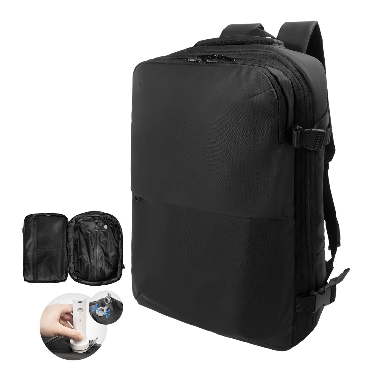 AeroBack wasserdichter Vakuum-Kompressionsrucksack mit Laptopfach