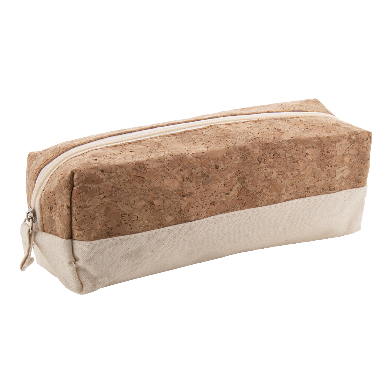 Trousse Cobid personnalisée en liège naturel et coton zippée