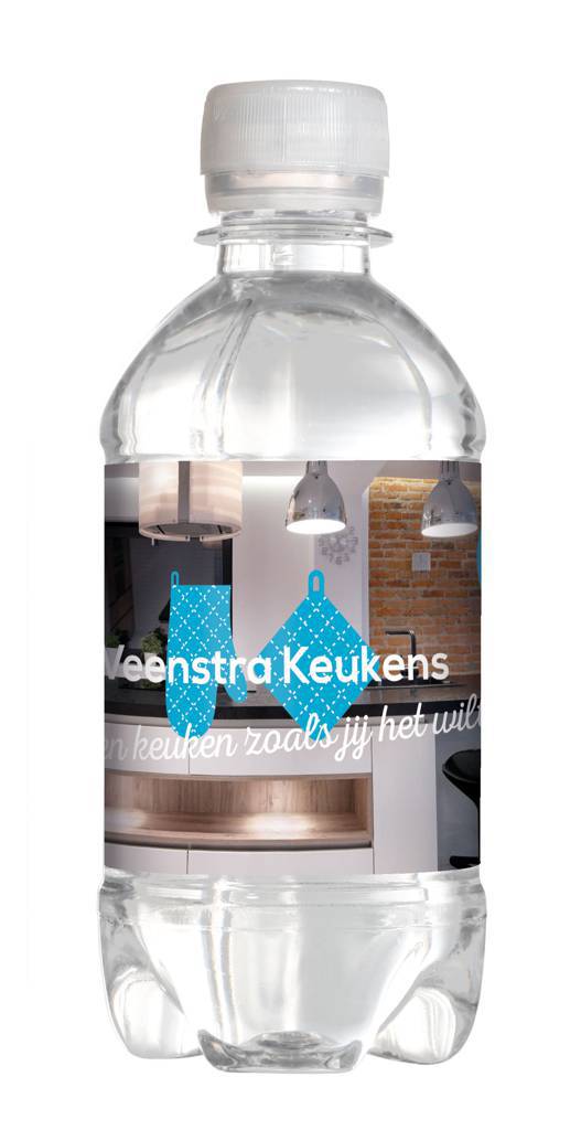 Personalisierte Wasserflasche mit Kohlensäure und Schraubverschluss, 330ml