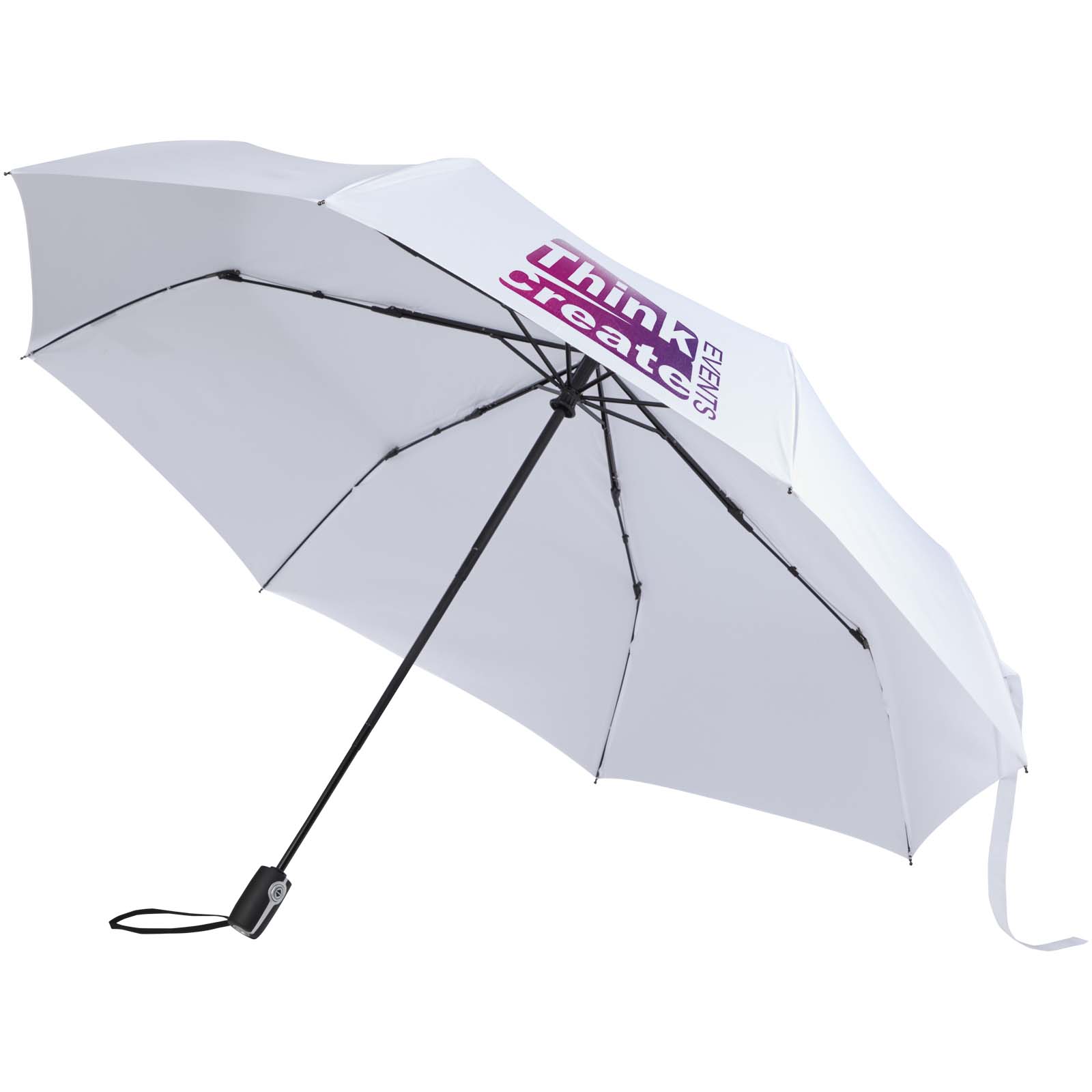 Parapluie pliable Gale 27" personnalisé en RPET, ouverture/fermeture auto