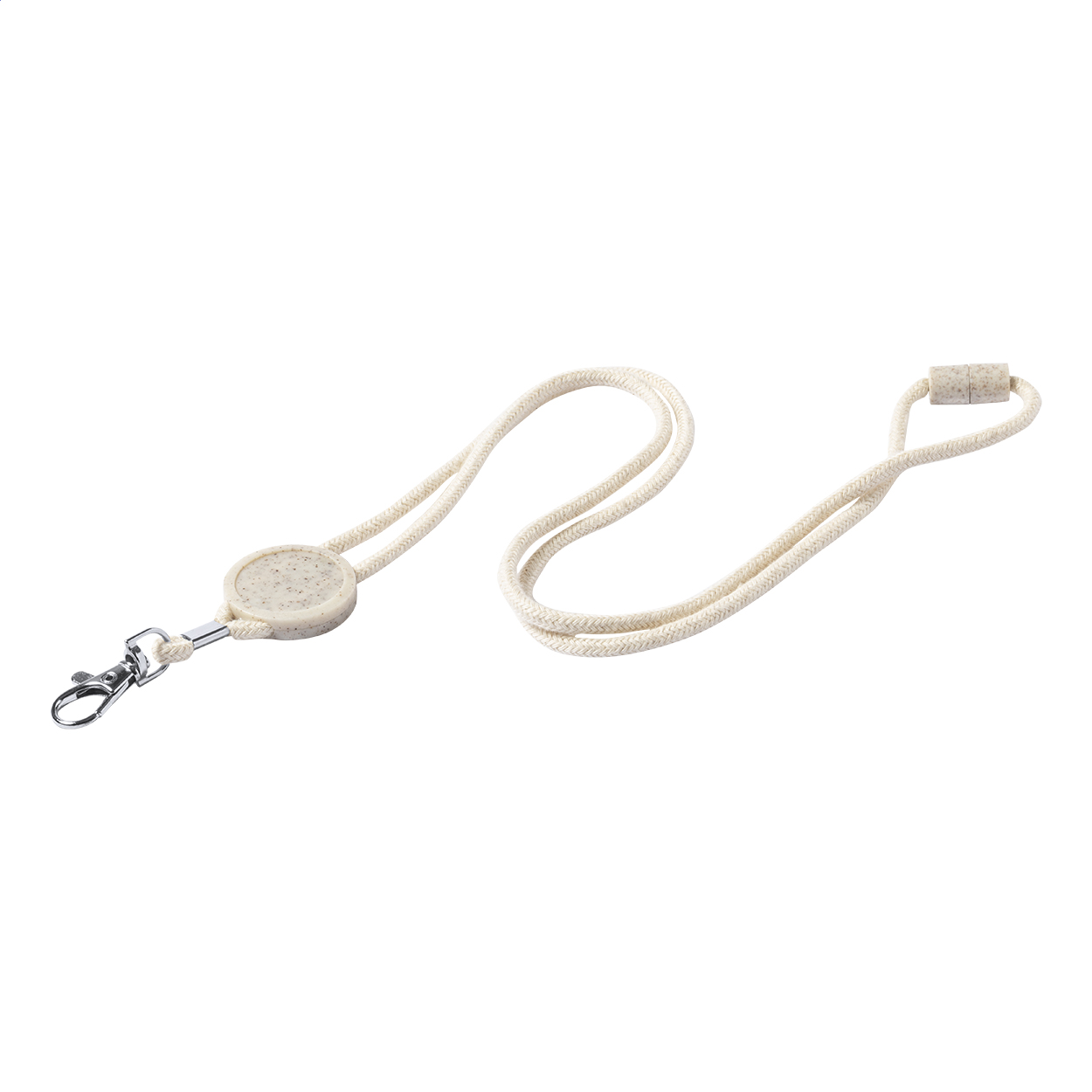 Strico Lanyard aus Baumwolle mit rundem Weizenstroh-Anhänger für Doming bedrucken mit Logo
