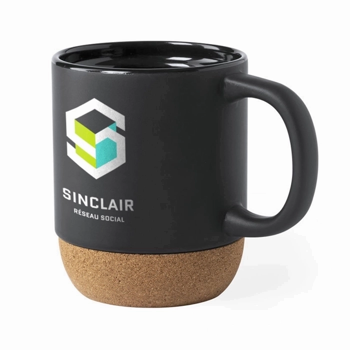 Tasse bedrucken ökologisch mit Korkboden 420 ml - Valerio