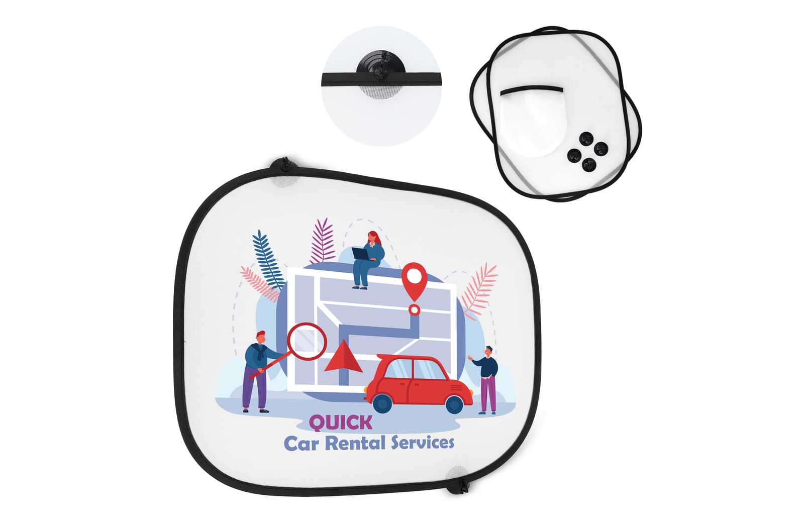 Auto-Sonnenblende-Set mit Beutel - Birkenfeld