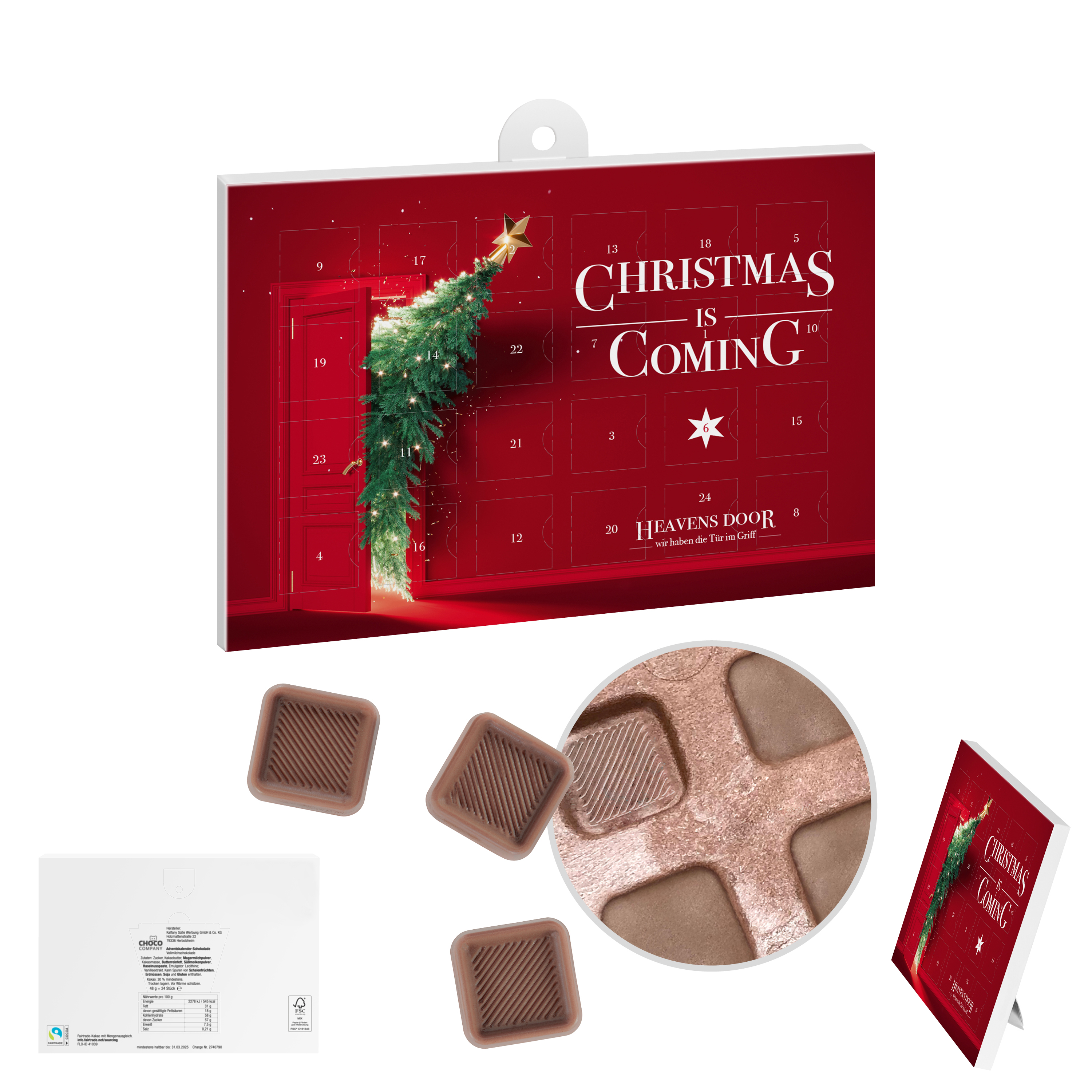 Schokoladen-Adventskalender A5 Papier - Bernstadt a. d. Eigen