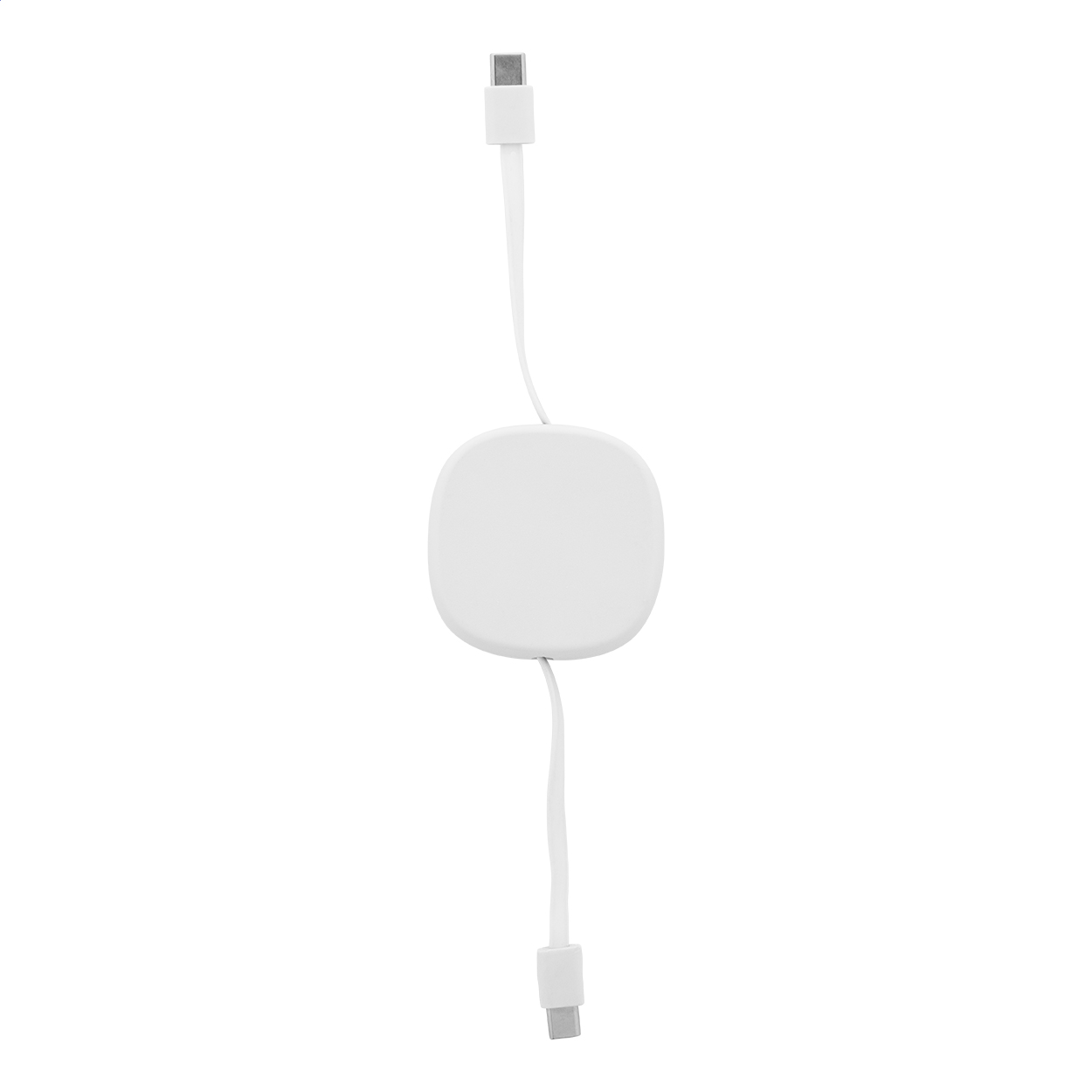 Câble de charge rétractable Cabsle USB-C 60 W en ABS recyclé avec logo