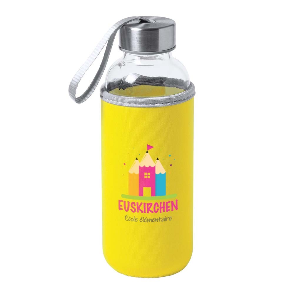 Bouteille en verre avec housse colorée - Varzay