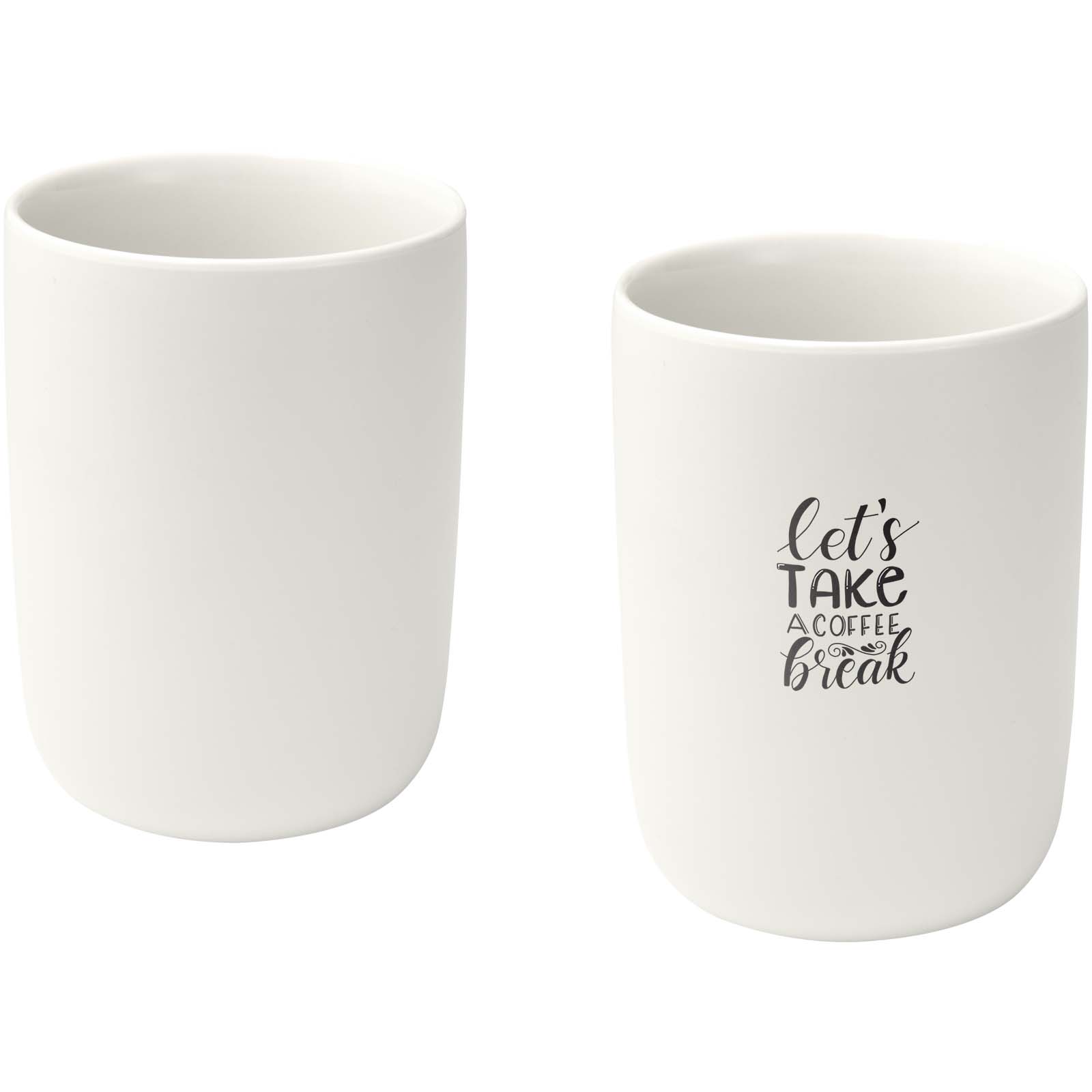 Tasses Élégance en céramique - 2 pièces 350 ml - Couin