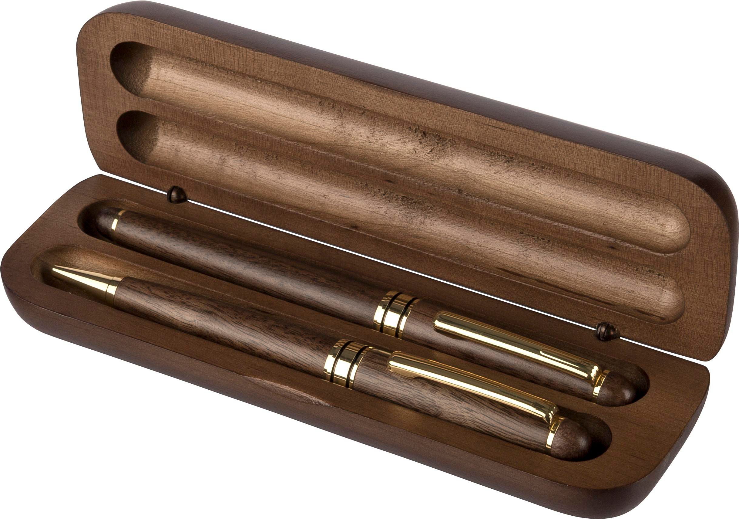 Ensemble de stylos en bois de noyer Élégance - Montmançon