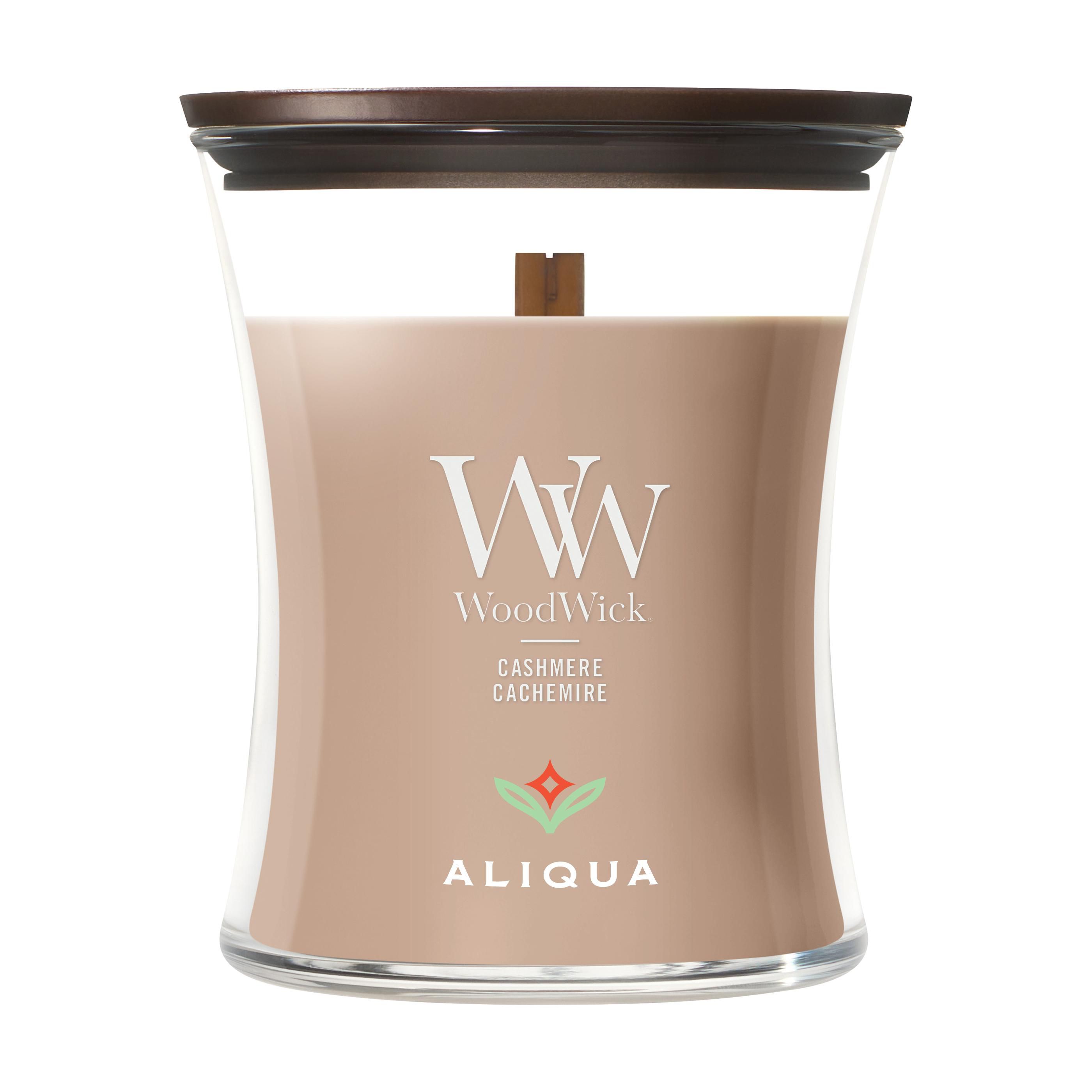 WoodWick Cashmere Mittelgroße Duftkerze