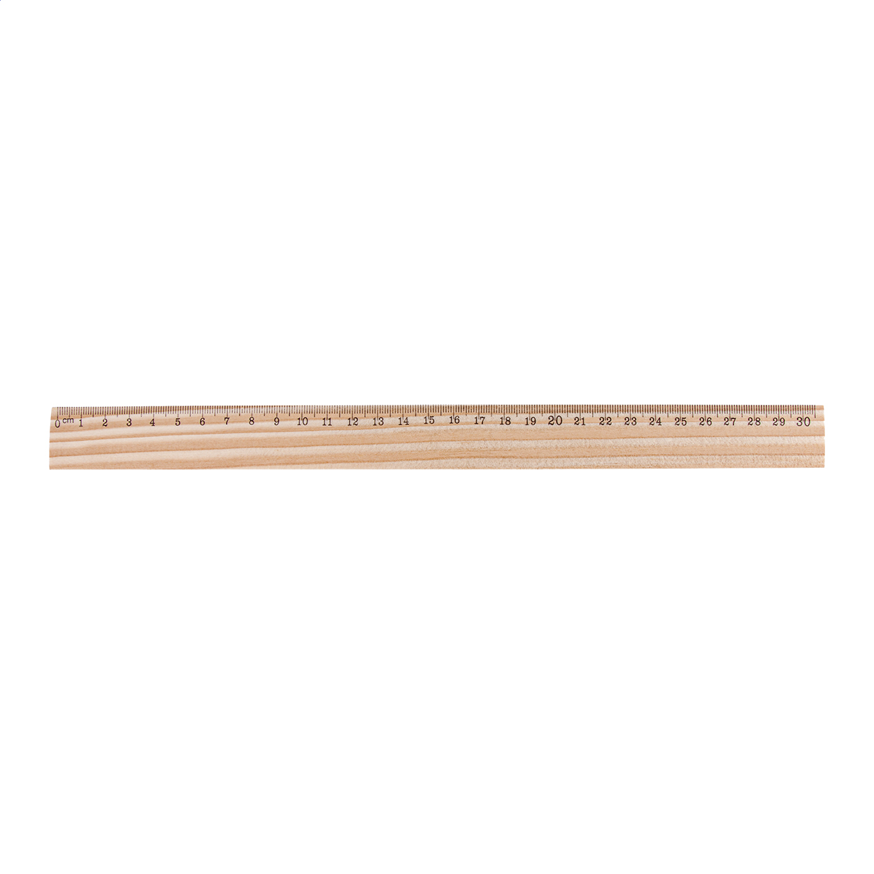 Règle ThreeO personnalisée en bois de pin de 30 cm avec votre logo imprimé avec logo