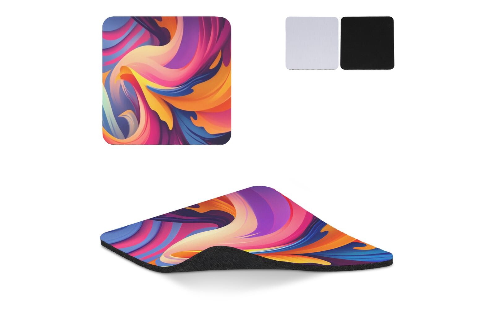 Dessous de Verre en Sublimation Carrée - Villemagne imprimé avec logo