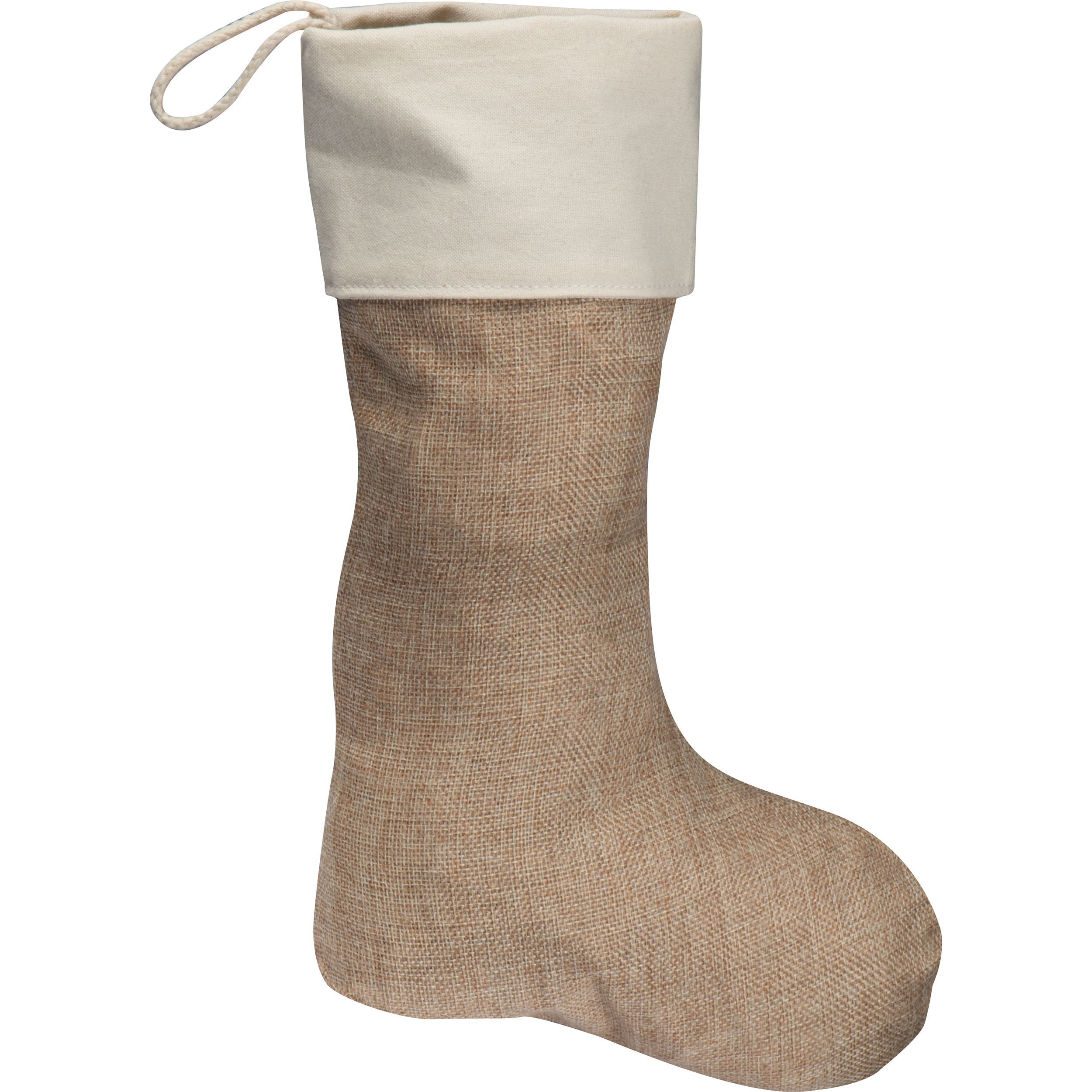 Chaussette de Noël en jute - Gretz-Armainvilliers imprimé avec logo
