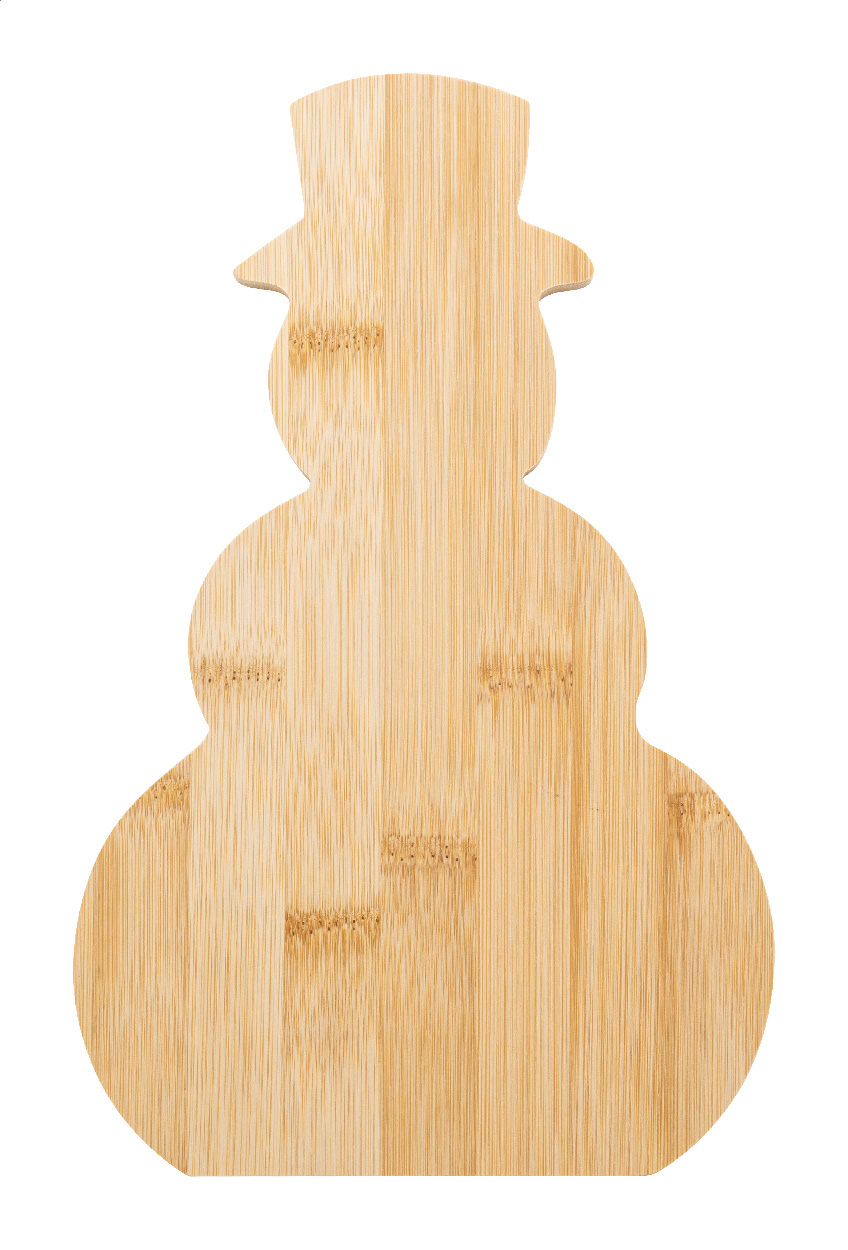 Planche à découper Noël en forme de bonhomme de neige - Allemans-du-Dropt imprimé avec logo