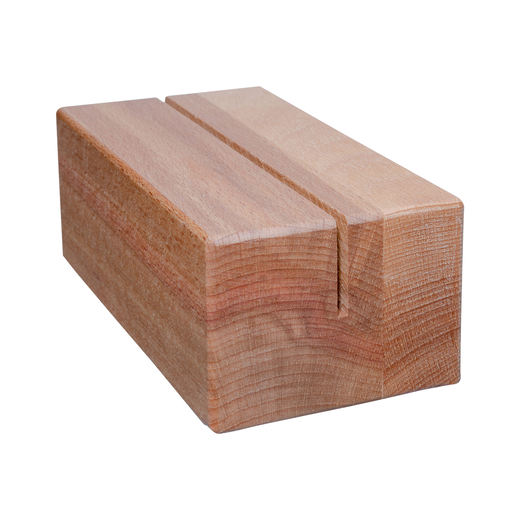Porte-menu raffiné en bois de hêtre - La Coquille bedrukken met logo