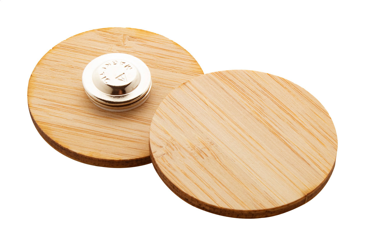 Badge Magnétique en Bambou - Hugier