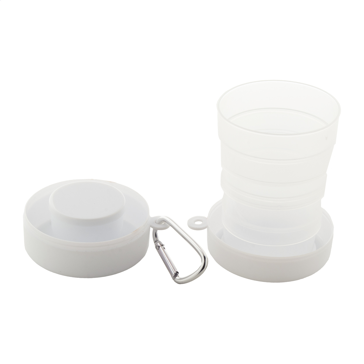 Gobelet pliable Medigo personnalisé en PP recyclé avec pilulier, 220 ml