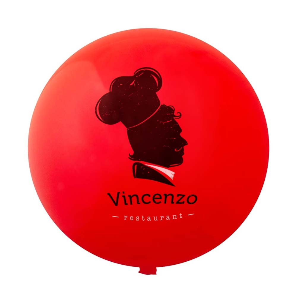 Ballon géant personnalisé 170 cm Ø 55 cm imprimé avec logo