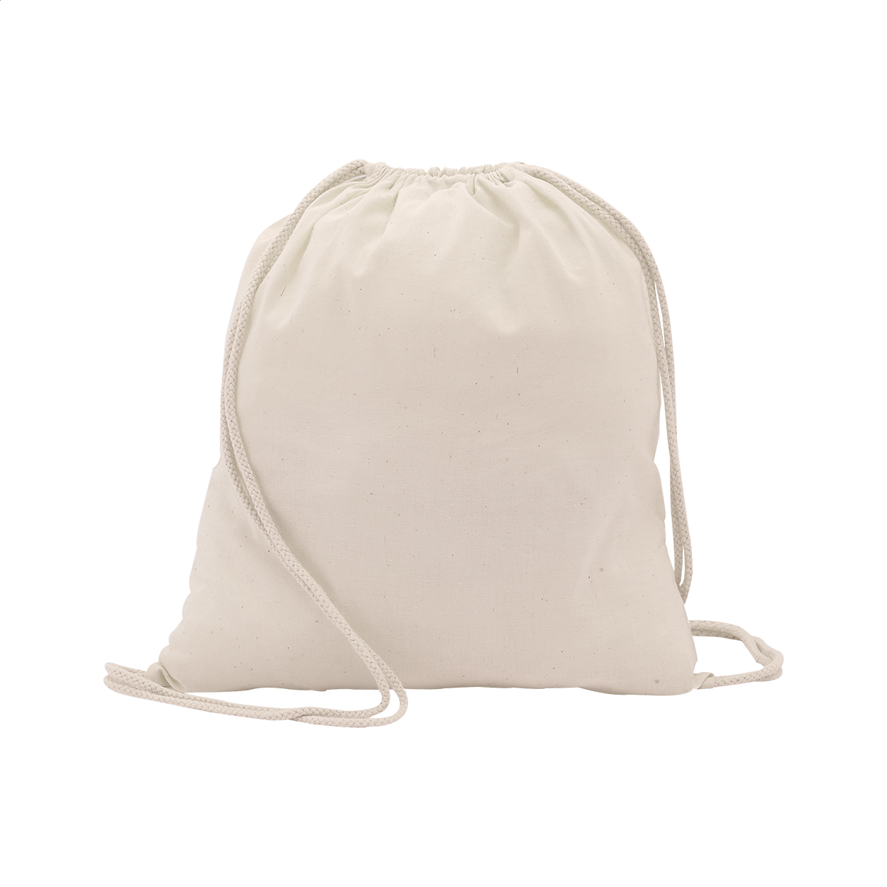 Sac à dos cordelettes Dravis personnalisé en coton 100 g/m² imprimé avec logo