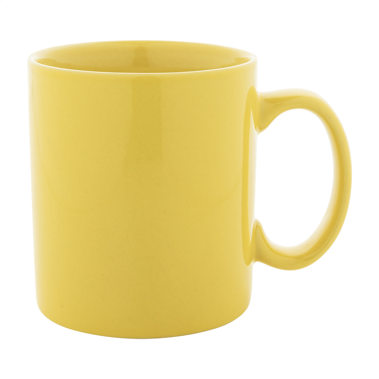 Kolomu farbiger Keramikbecher mit Hochglanzoberfläche, 300 ml, mit Logo