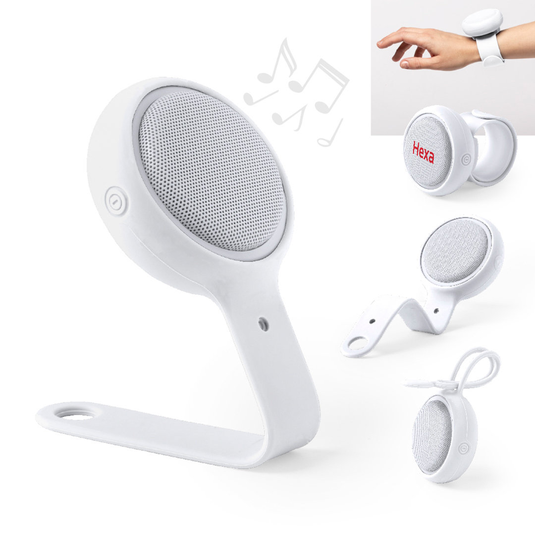 Enceinte personnalisée bluetooth support et bracelet - Lorenzo