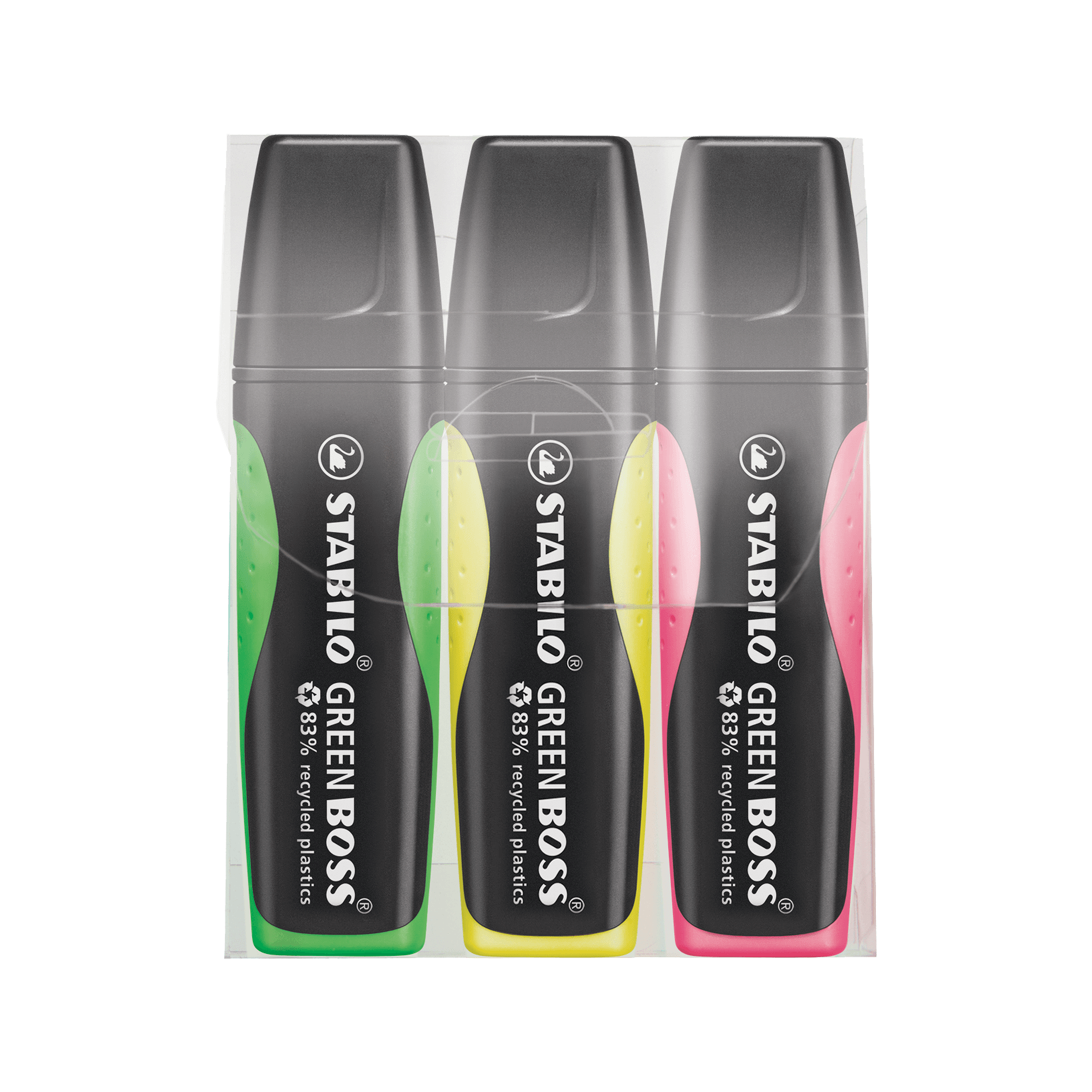 ENSEMBLE DE 3 SURGELINEURS VERTS ÉCOLOGIQUES Stabilo Boss®- Marchélepot