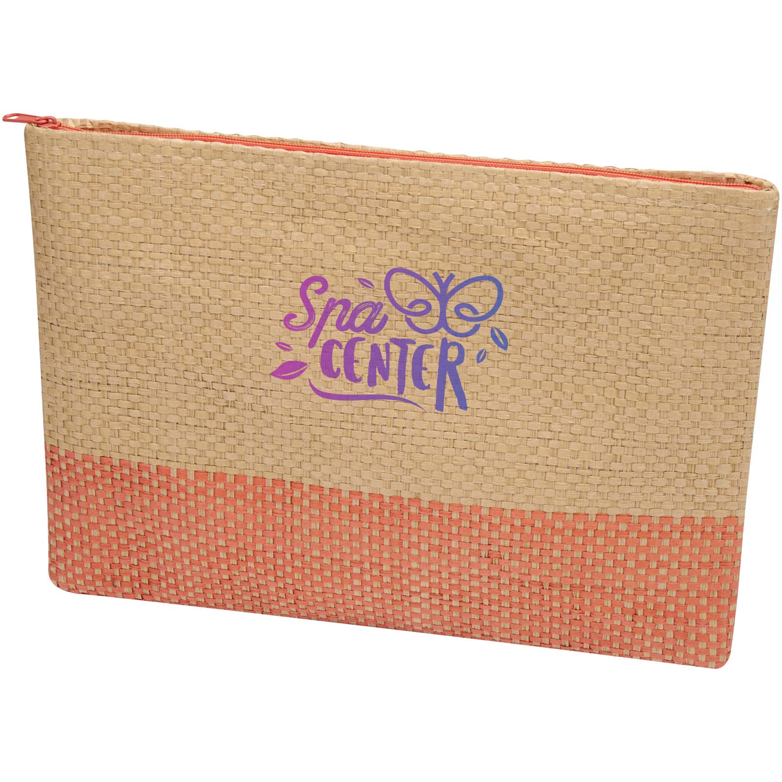 Trousse zippée Rhythm 3 L personnalisée en papier paille tressé