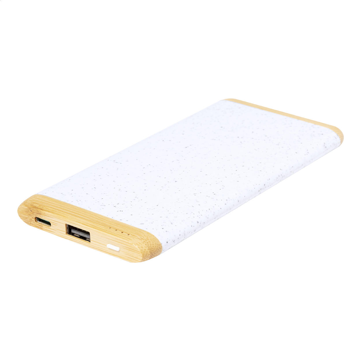 Batterie externe Cereale personnalisée bambou et paille de blé, 5000 mAh imprimé avec logo