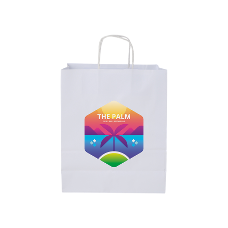 Sac en papier éco-twist - Saint-Symphorien-d'Ozon imprimé avec logo