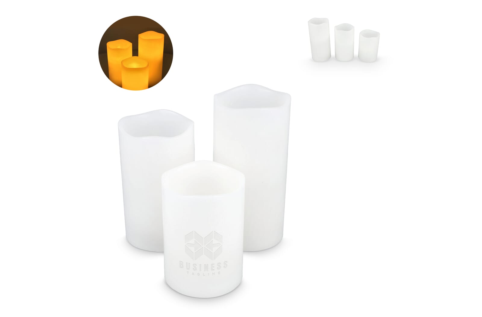 Ensemble de Bougies LED en Cire (Fonctionnement à Piles) - La Chapelle-d'Armentières